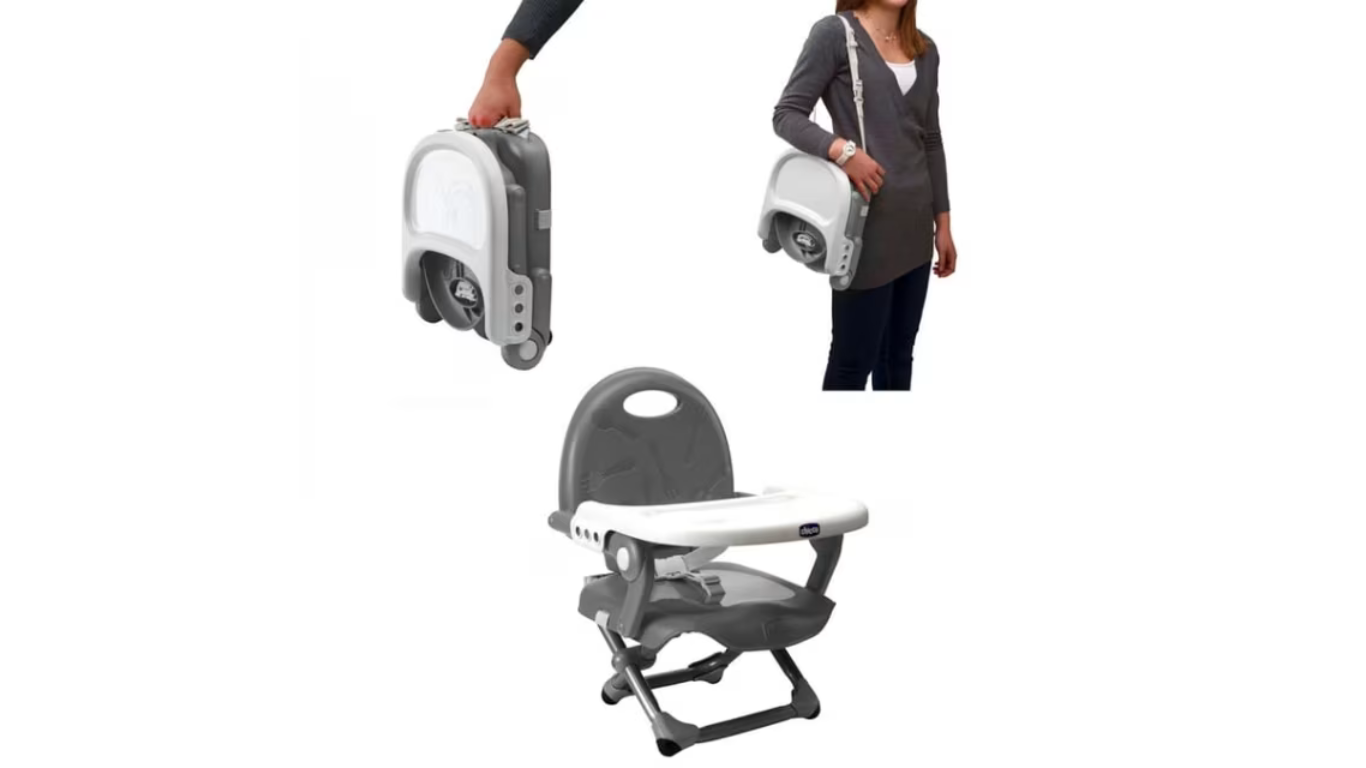 Chicco Booster Seat Pocket Snack Dark Grey